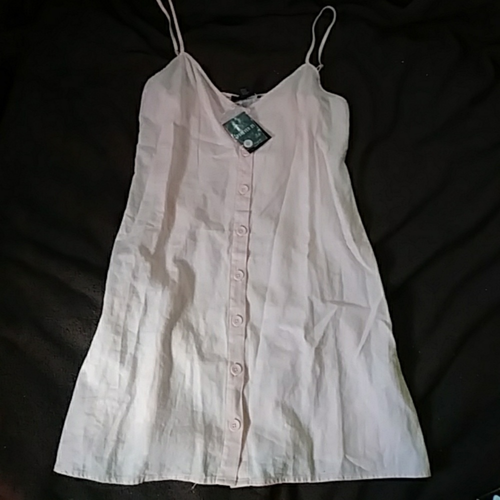Light pink button up dress